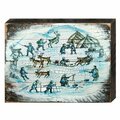 Clean Choice Alaska Village Drawing Art on Board Wall Decor CL2969733